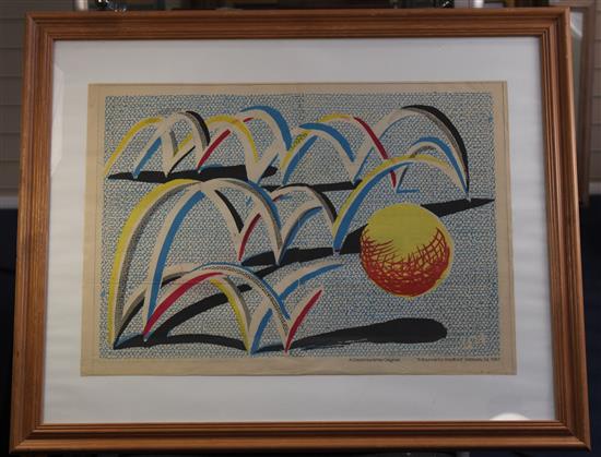 David Hockney (b.1937) A Bounce For Bradford, February 24 1987, 16.5 x 23.5in.